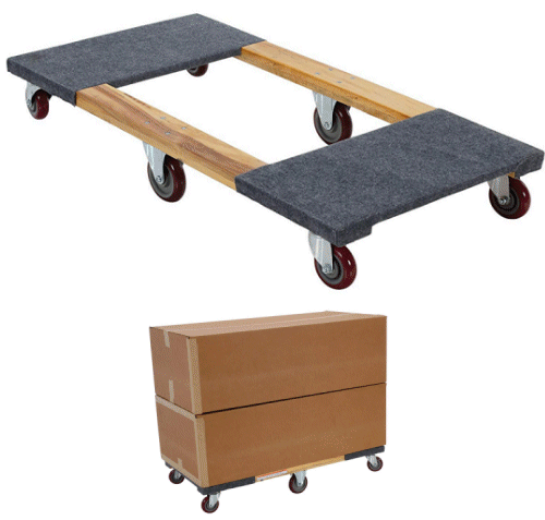 Six Wheel Carpet End Wooden Movers Dolly 24 x 48